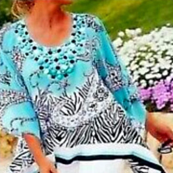 SOLD (Elsewhere) Soft Surroundings Persian Poncho - Picture 6 of 6